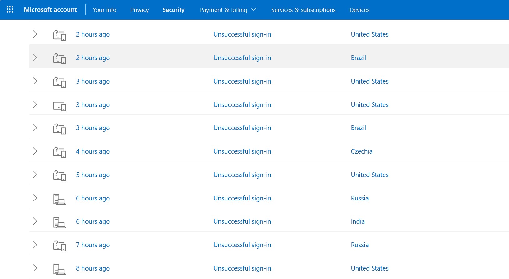 Votre compte Microsoft est-il visé par des tentatives d&rsquo;intrusion, à répétition?